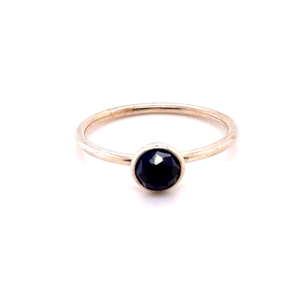 Pandora Sterling Silver Blue Crystal Stackable Ring Size 9 EU 60 ALE S925